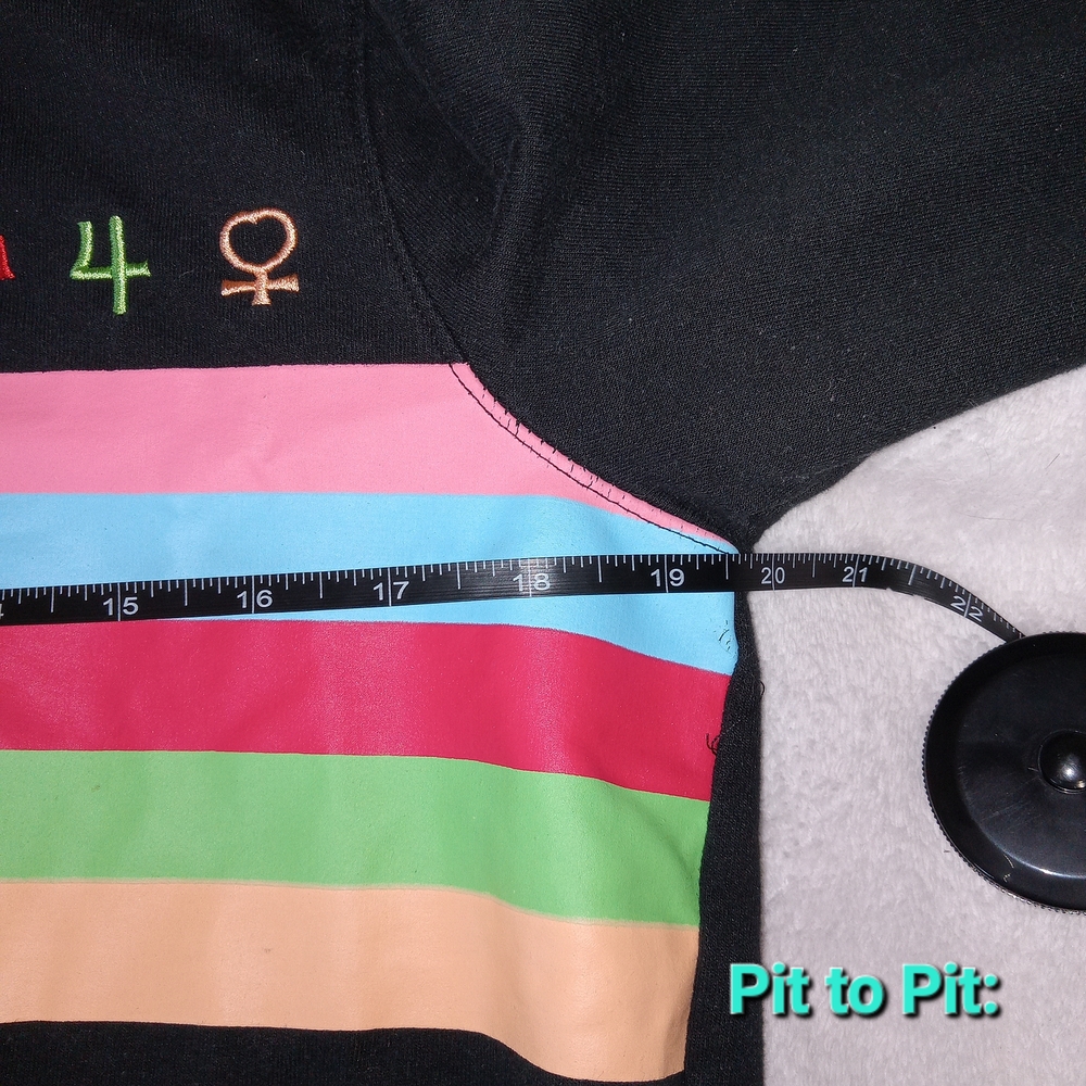 BoxLunch Sailor Moon Sailor Scouts Quarter Zip Sweatshirt Womens S Anime Stripe - Picture 7 of 11